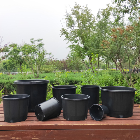 Black Gallon Pot Different Size Nursery Pot 0.5gal,1gal,3gal,5gal,7gal,10gal,15gal,20gal,25gal Pot