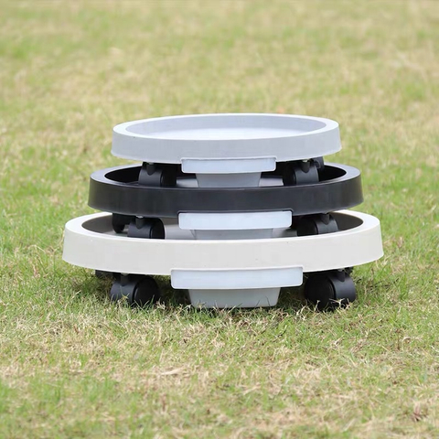 Flower Pot Tray with Wheels Pot Saucer with Wheel