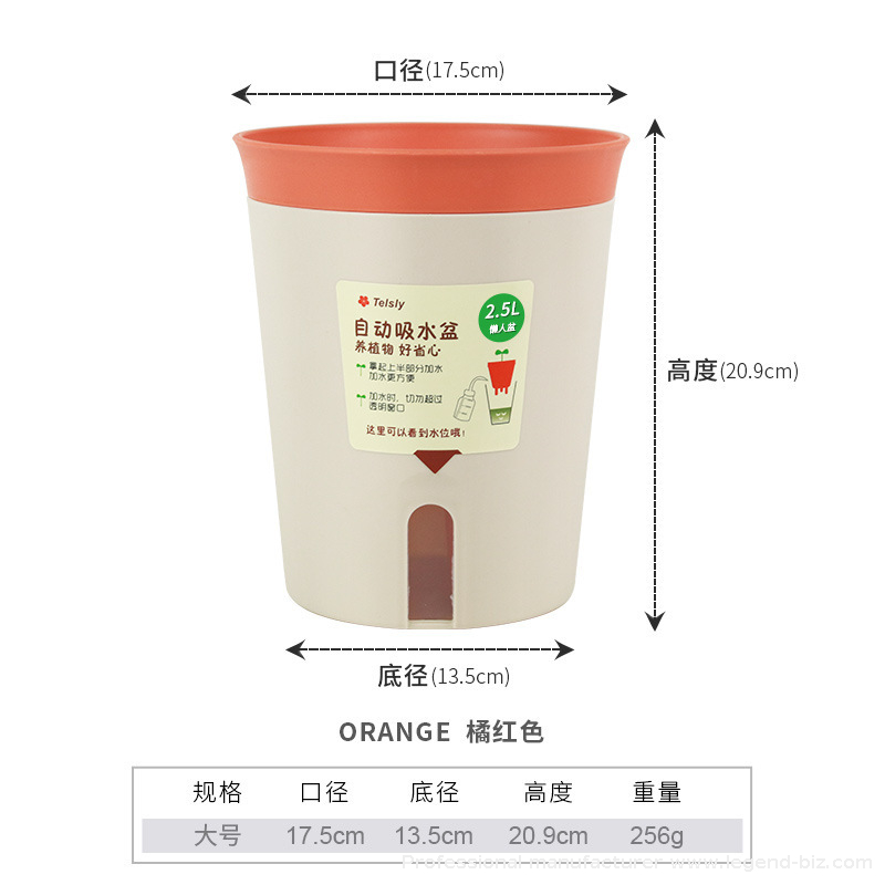 Plastic Self-watering Pot Pretty Design Desk Lazy Pot