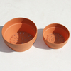 Round Plastic Clay Flowerpot Succulent Planter Pots 