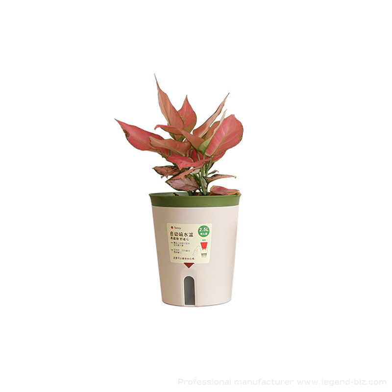 Plastic Self-watering Pot Pretty Design Desk Lazy Pot