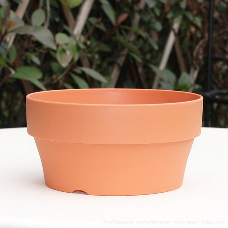 Round Plastic Clay Flowerpot Succulent Planter Pots 