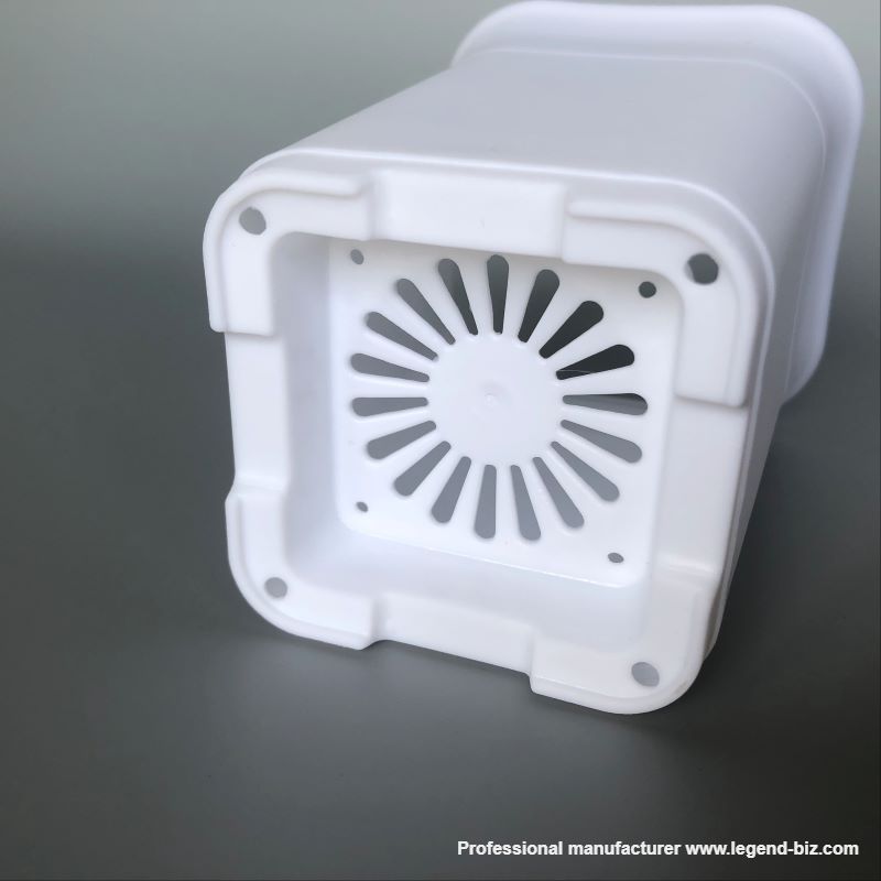 Cute Different Size Tall Thick Wall Square Black And White Chinese Plastic Nursery Pot 