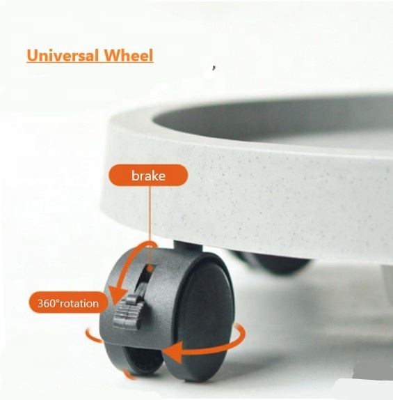 Flower Pot Tray with Wheels Pot Saucer with Wheel