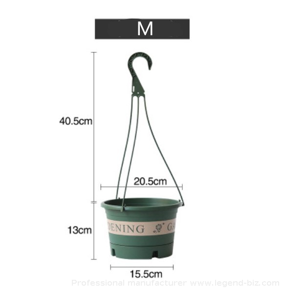 Plastic Hanging Flowerpot Army Green Hanging Pot