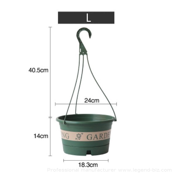 Plastic Hanging Flowerpot Army Green Hanging Pot