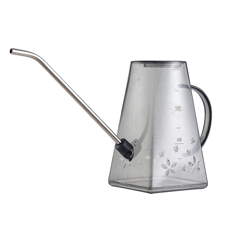 Long Nozzle Plastic Flower Watering Can Transparent Watering Pot