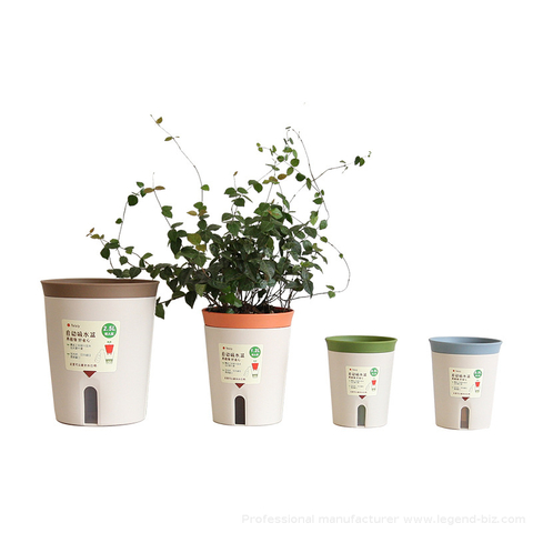 Plastic Self-watering Pot Pretty Design Desk Lazy Pot
