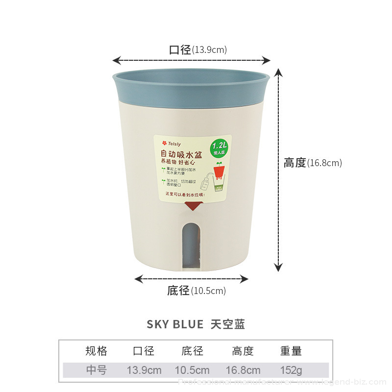 Plastic Self-watering Pot Pretty Design Desk Lazy Pot