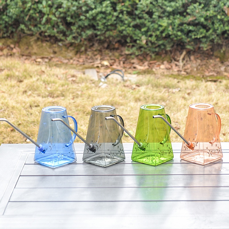 Long Nozzle Plastic Flower Watering Can Transparent Watering Pot